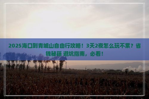 海口到四川青城山自由行