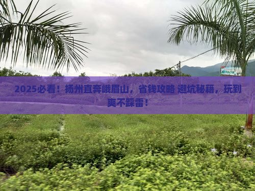 扬州去四川峨眉山攻略
