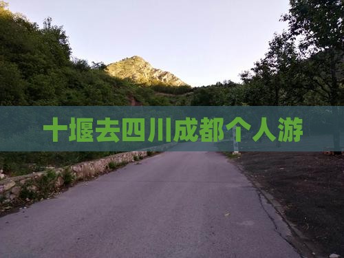 十堰去四川成都个人游