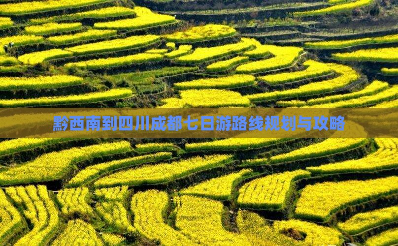 黔西南到四川成都七日游
