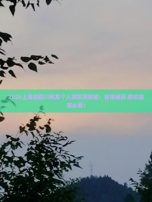 上海去四川黄龙个人游