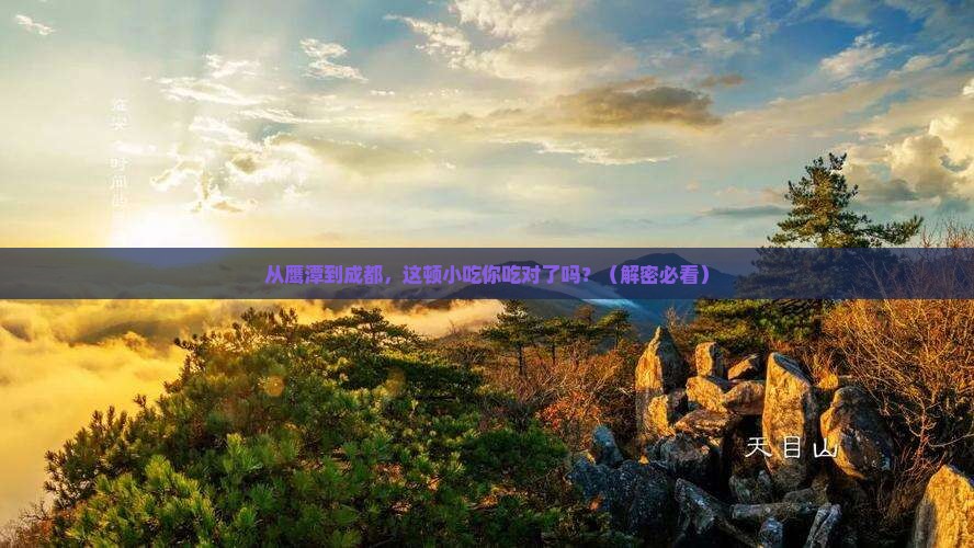 鹰潭去四川成都旅游小吃