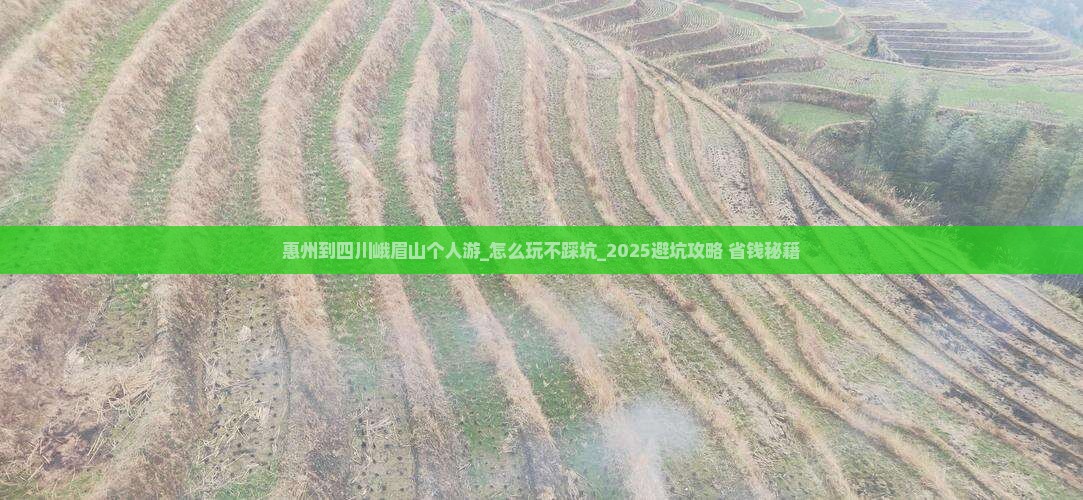 惠州到四川峨眉山个人游