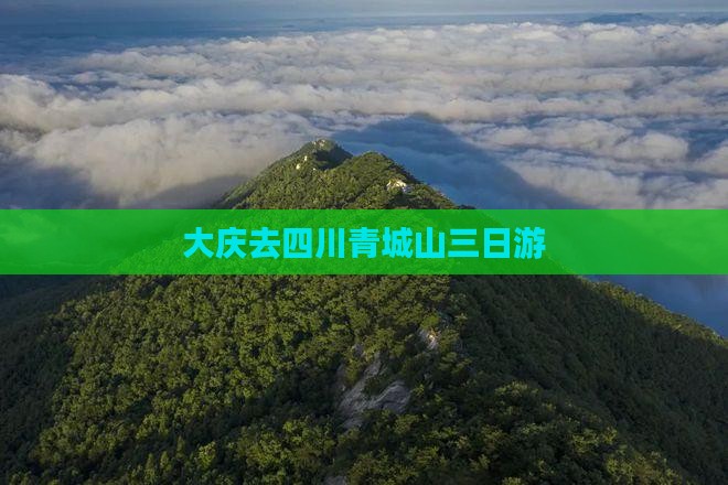 大庆去四川青城山三日游