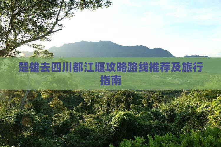 楚雄去四川都江堰攻略
