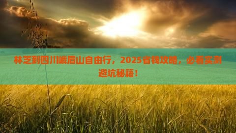 林芝到四川峨眉山自由团 林芝到四川峨眉山自由团