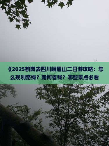 鹤岗去四川峨眉山二日游