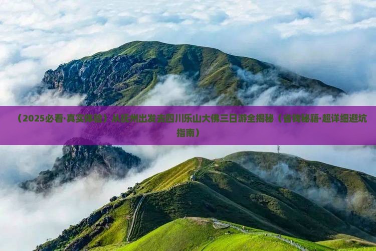 抚州去四川乐山大佛三日游