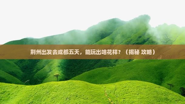 荆州到四川成都五日游