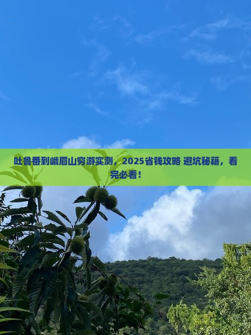吐鲁番到四川峨眉山个人游