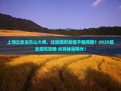 上饶到四川乐山大佛大型旅游团