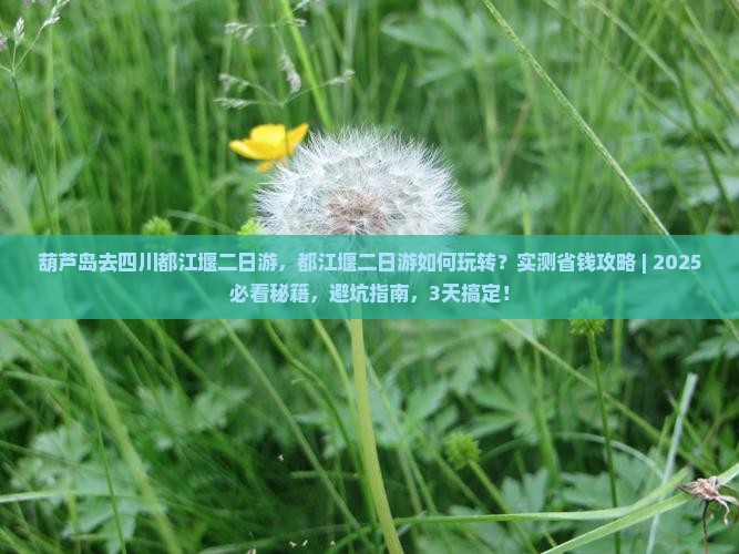 葫芦岛去四川都江堰二日游