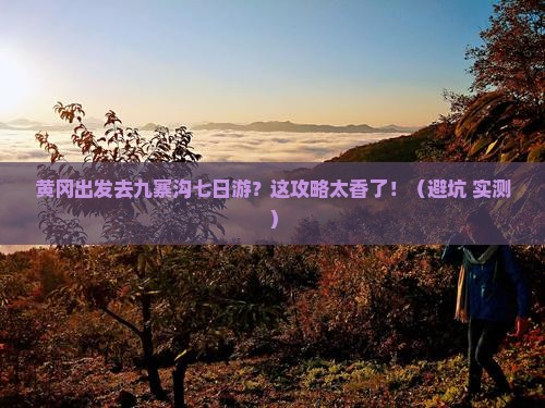 黄冈去四川九寨沟七日游