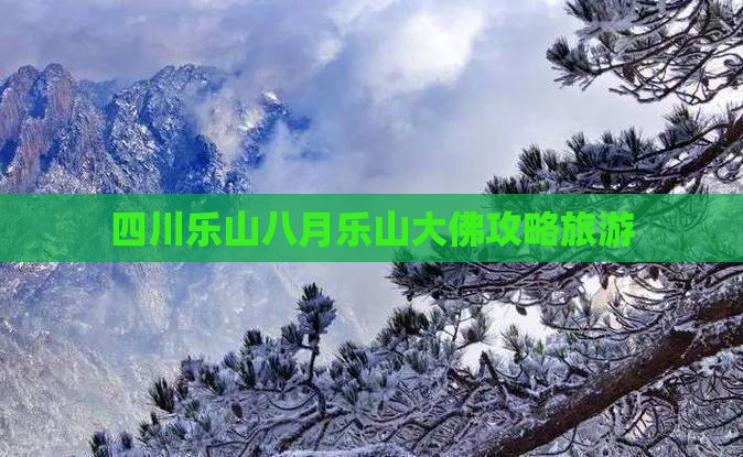 八月到四川乐山大佛景点