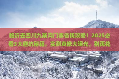 临沂去四川九寨沟门票