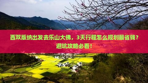 西双版纳去四川乐山大佛旅游
