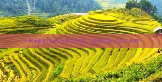 十月到四川乐山大佛五日游