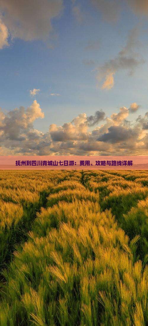 抚州到四川青城山七日游