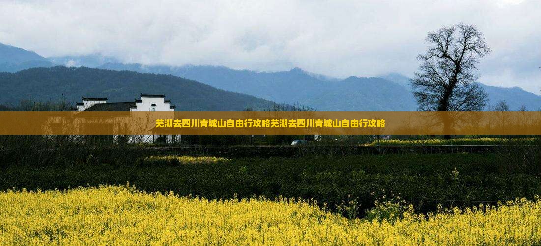 芜湖去四川青城山自由行