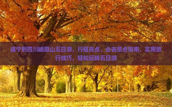 遂宁到四川峨眉山五日游