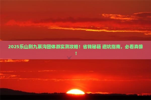 乐山到四川九寨沟团体旅游