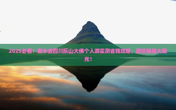 衡水去四川乐山大佛个人游