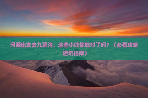 河源到四川九寨沟旅游小吃