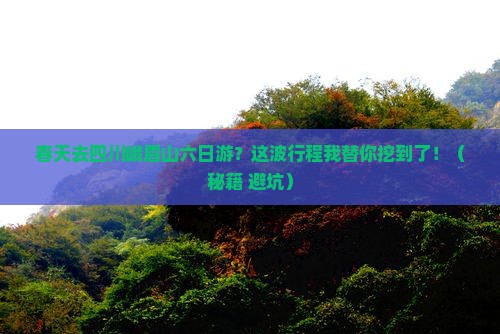 春天到四川峨眉山六日游