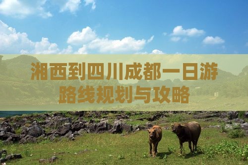 湘西到四川成都一日