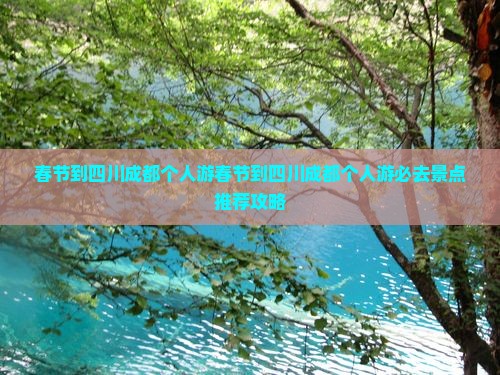 春节到四川成都个人游