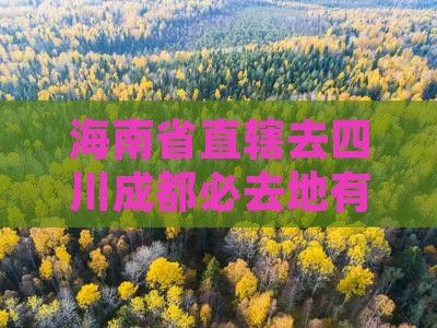 海南省直辖去四川成都必去地