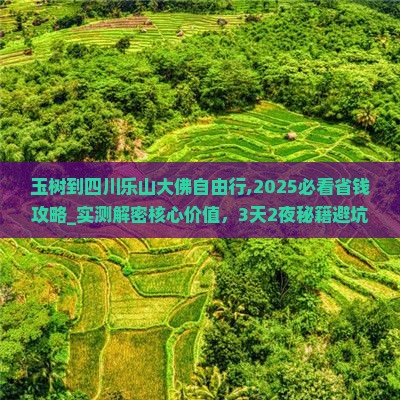 玉树到四川乐山大佛自由行