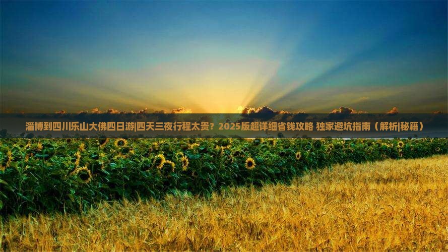 淄博到四川乐山大佛四日游