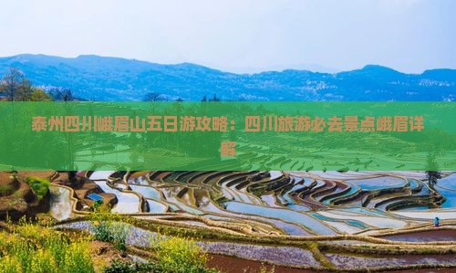 泰州去四川峨眉山五日游