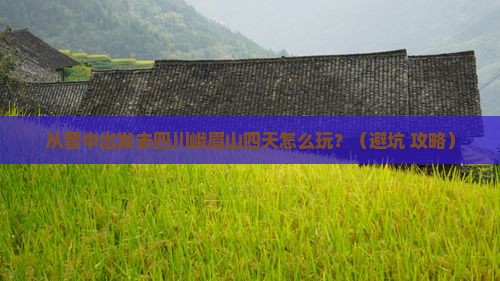 晋中到四川峨眉山四日游
