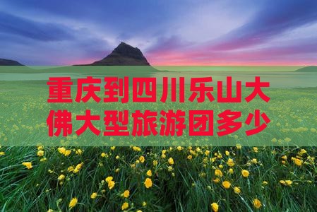 重庆到四川乐山大佛大型旅游团