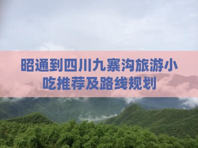 昭通到四川九寨沟旅游小吃