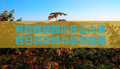 阿勒泰去四川乐山大佛四日游