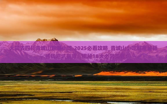 大同去四川青城山旅游小吃