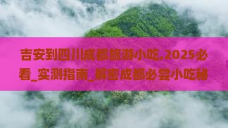 吉安到四川成都旅游小吃