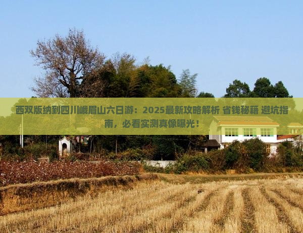 西双版纳到四川峨眉山六日游