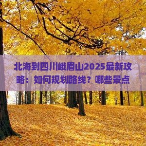 北海到四川峨眉山哪里玩
