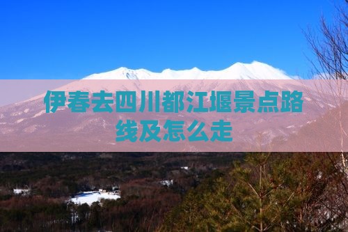 伊春去四川都江堰景点