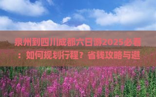 泉州到四川成都六日游
