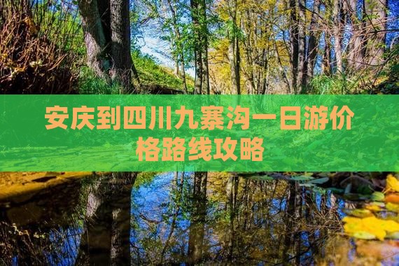 安庆到四川九寨沟一日