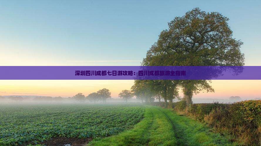 深圳去四川成都七日游
