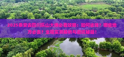 泰安去四川乐山大佛必去地