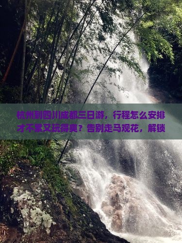 杭州到四川成都三日游