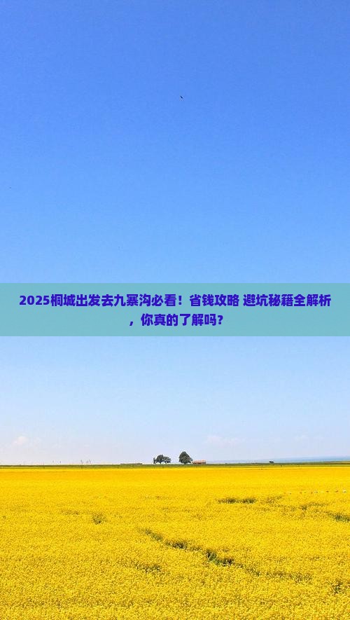 桐城到四川九寨沟景点