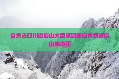 自贡去四川峨眉山大型旅游团